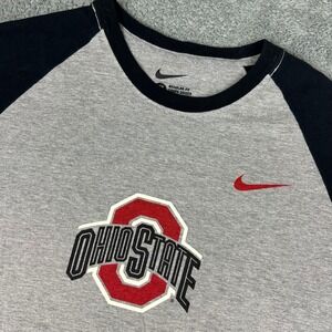 Nike Ohio State Buckeyes Raglan T-Shirt College Graphic‎ Tee Men's XL Football